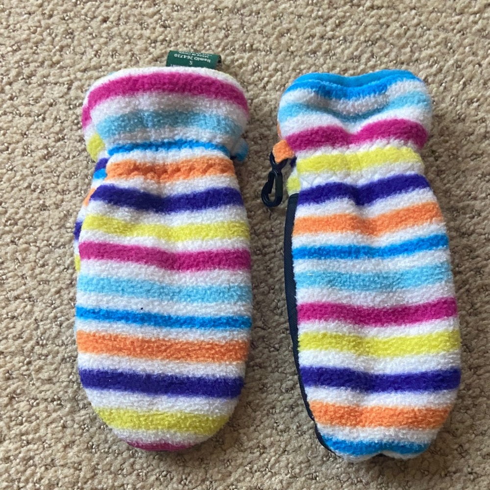 L.L. Bean Striped Kids Mittens - Multicolor